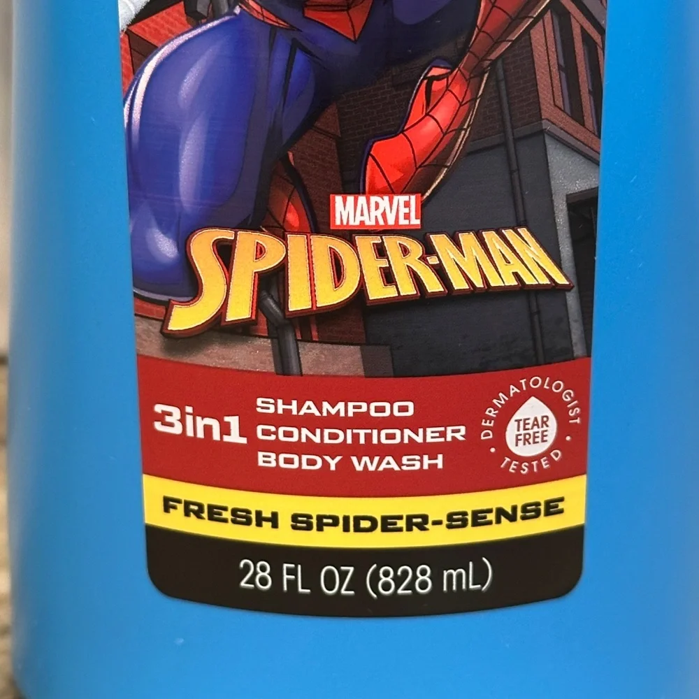 Suave Kids SPIDER-MAN 3 in 1 Shampoo Conditioner Body Wash Spider Sense 28oz NEW